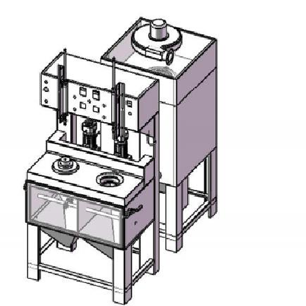 BH-PS9060 dual station inner wall sandblasting machine