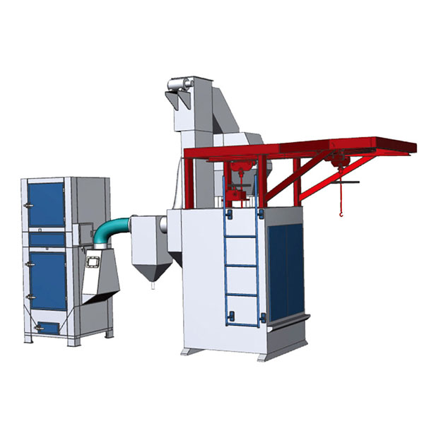 Stainless steel hook type shot blasting machine